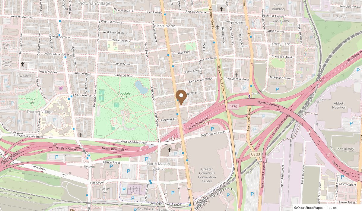 Map: 650 N High St (Salon Atelier), Columbus, OH 43215