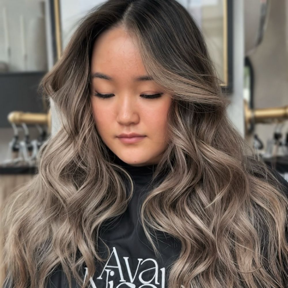 Ash brunette balayage